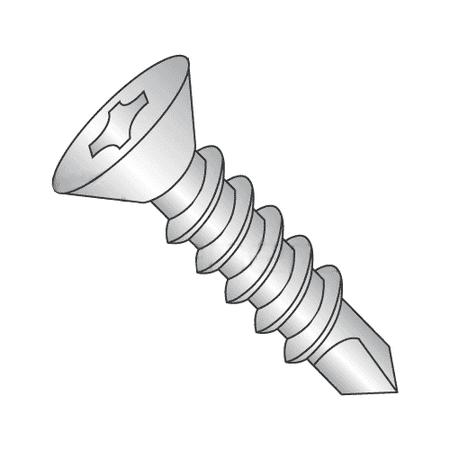 

#14 x 1 1/2 Self-Drilling Screws / Phillips / Flat Head / 410 Series Stainless Steel / #3 Point (Quantity: 1200 pcs)