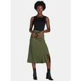 thumbnail image 4 of Time and Tru Women's Midi Slip Skirt, Sizes XS-XXXL, 4 of 8