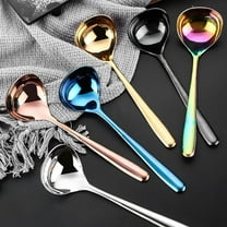 Cheer US Small Soup Ladles,Sauce ladles,Gravy Soup Spoon Ladles, Small Hammered Sauce ladle, Stainless Steel Gravy Soup Ladle. Solid and Sturdy, Dishwasher Safe