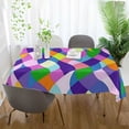 thumbnail image 3 of Yayeee Tablecloths 54" x 72" Rectangle Wrinkle Resistant Party Table Cover, Green Wavy Plaid, 3 of 8