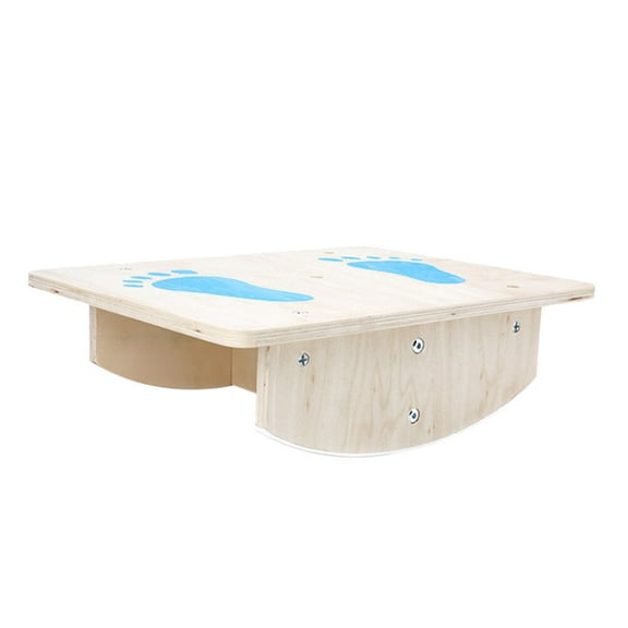 MUSEYA 1pc Wooden Balance Board Training For Early Education Swing Angle Montessori Balance Plate For Home School Use