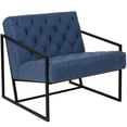 thumbnail image 1 of HERCULES Madison Series Retro Blue Leather Tufted Lounge Chair, 1 of 6
