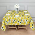 thumbnail image 3 of Yellow Lemon Fruit Slices White Pattern Square Tablecloth,Waterproof Square Table Cover,Wipeable Spillproof Washable Table Cover for Home Kitchen Party Decor 42"X42"(107x107cm), 3 of 6