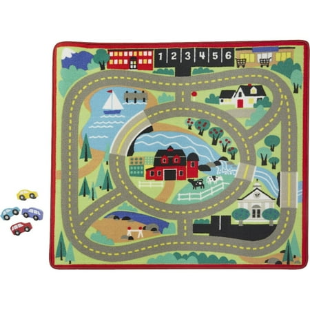 Melissa & Doug Round the Town Road Rug