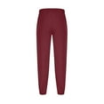 thumbnail image 5 of SYMOID Big & Tall Men’s Polyester Jogger Pants - Size 4XL Wine Color, Elastic Drawstring Waist, Cuffed Ankles, Quick-Drying Casual Athleisure Pants, 5 of 7