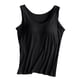 thumbnail image 1 of Camiseta sin mangas con tirantes y relleno en el pecho, sin aros, para yoga y deporte - Poliéster, diseño acanalado, adecuada para ocasiones deportivas informales., 1 of 3