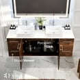 thumbnail image 3 of Eviva Luxurious 60 Inch Double Vessel Sink Vanity in Rosewood, 3 of 7