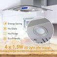 thumbnail image 4 of JOEAONZ New 30 inch Island Range Hood 900CFM Stainless Steel Glass Touch Control with Filters 120V, 4 of 9