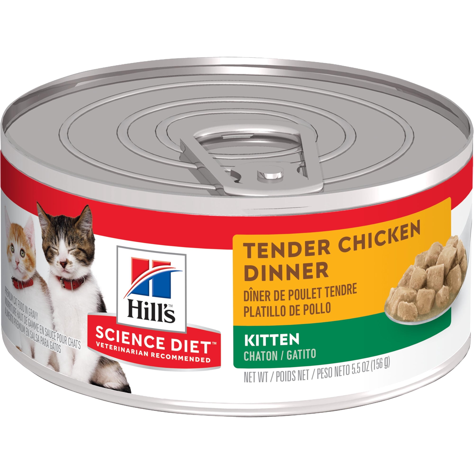 Hill's Science Diet Tender Chicken Dinner Wet Cat Food for Kittens, 5.5oz Can 24pk