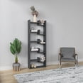 thumbnail image 6 of Ada Home Decor Bonaparte Multiple Tier Open Shelf Modern Bookcase, Anthracite/White, 6 of 7