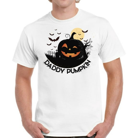 Daddy Pumpkin Top Halloween Gift Shirt for Men - S M L XL 2XL 3XL 4XL 5XL Happy Halloween Graphic Tee - Funny Scary Holiday Tee T-Shirt Mens