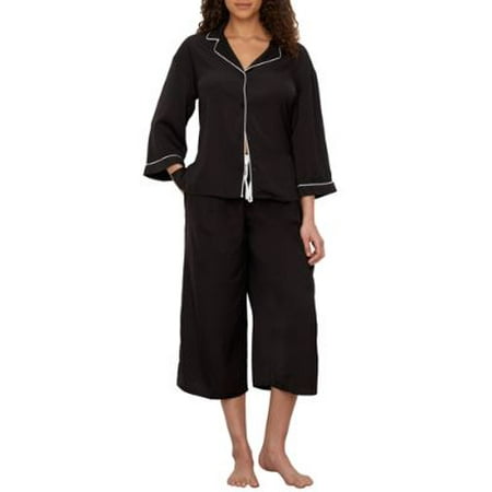 Donna Karan Womens April Blooms Knit Capri Pajama Set Style-D396999
