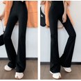 thumbnail image 4 of Pantalones para mujer - Pantalones acampanados de cintura alta, suaves y mantecosos - Leggings disponibles en negro, L Sincero Electrónica, 4 of 4