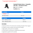thumbnail image 2 of Camshaft Position Sensor - Compatible with 2007 - 2018 Nissan Altima 2008 2009 2010 2011 2012 2013 2014 2015 2016 2017, 2 of 2
