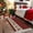 Red, variant on Christmas Poinsettia Large Area Rug 4x6ft Woven Runner Rug,Red Plaid Xmas Botanical Washable Living Room Bedroom Kitchen Bathroom Classroom Carpet with Tassels,Indoor Outdoor Throw Door Mat