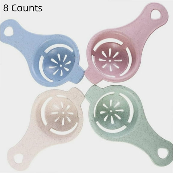 8 Counts Egg Yolk White Separator, Egg Separator Egg Yolk Separator Food Grade Egg White Kitchen Baking Gadget Filter Egg Separator Tool