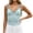 A78-Light Blue, variant on Womens Spaghetti Strap Tank Tops Ruffle Lace Trim V Neck Side Ruched Slim Fit Casual Cropped Cami Shirts