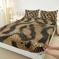 thumbnail image 3 of Manfei Boys Girls Abstract Animal Print 3pcs Twin Sheet Sets,Jungle Wildlife Twin Fitted Sheet,Reptile Animal Snake Breathable Flat Sheet,Super Cozy Room Decor, 3 of 7