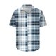 thumbnail image 4 of Blusa y camisa de manga corta con cuello vuelto para hombre, camisa informal con botones y estampado a cuadros, de manga corta y solapa., 4 of 6