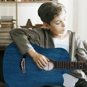 ADM 38 Acoustic Cutaway Guitar for Kids Beginner Kit with Free Lessons, Tuner, Blue