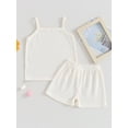 thumbnail image 3 of Bagilaanoe 2pcs Toddler Baby Girl Shorts Set Sleeveless Camisole Tops + Shorts 6M 12M 24M 3T 4T 5T Kids Casual Summer Clothes, 3 of 8