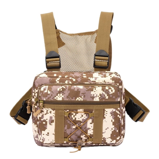 Bolsas Chaleco Informales Ygjytge para Hombre Oxford para Viajes Senderismo Camuflaje Arena