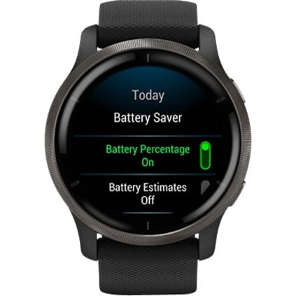 GARMIN Venu¬Æ 2 Smartwatch, Slate Bezel with Black Case & Silicone