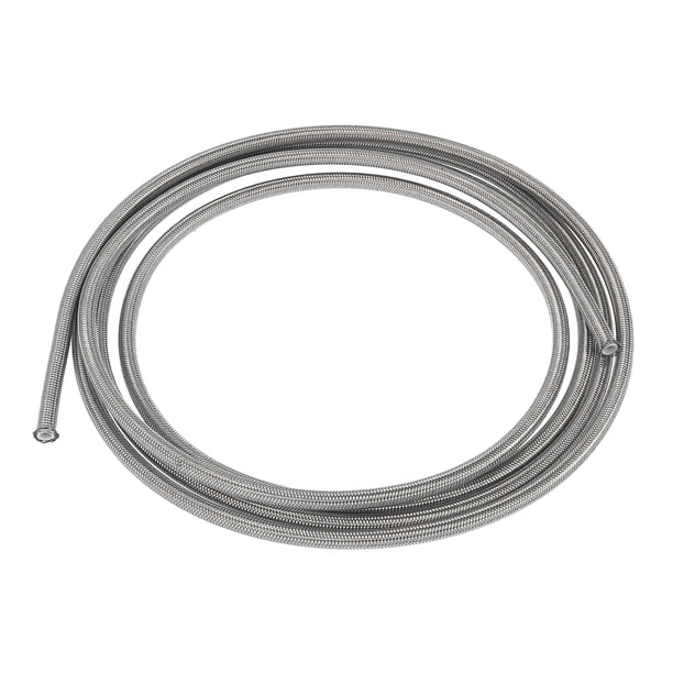 Manguera de Línea de Aceite Combustible Gas AN4 Unique Bargains 3 Metros Trenzado PTFE Inoxidable