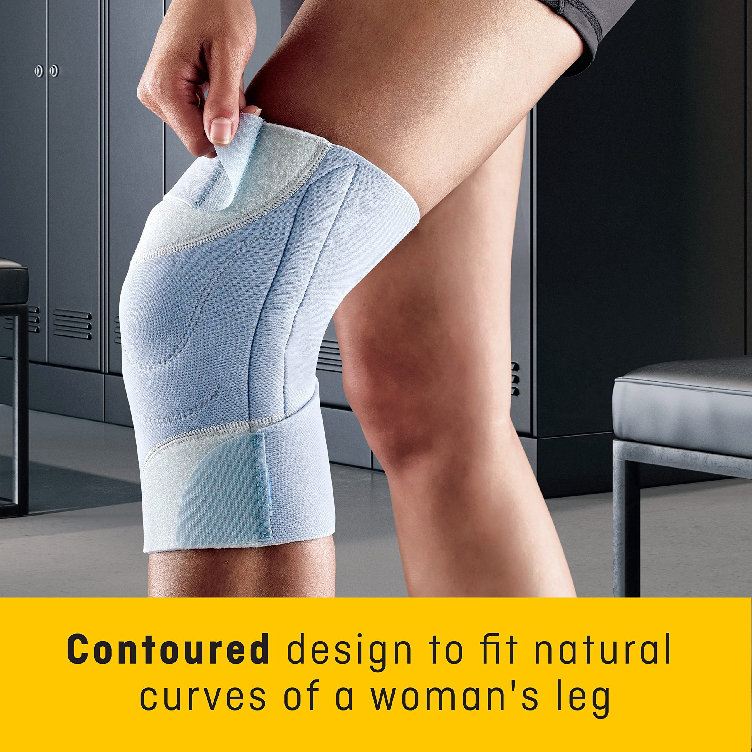 Futuro Slim Silhouette Knee Support Brace Adjustable, Light Blue, 1 ea
