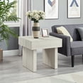 thumbnail image 4 of Roundhill Furniture Athens 3-Piece Set Modern Accent Coffee Table with Two End Tables, Off-White, 4 of 11