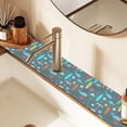 thumbnail image 2 of Yayeee Faucet Mat for Kitchen Sink 14.7" Diatomite Long Splash Guard Pad, Cartoon Beach Pattern, 2 of 7