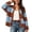 Red, variant on Solthread Womens Cardigan Wide Stripe Colorblock Button Front Long Sleeve Crew Neck Patch Pockets Casual Cardigans
