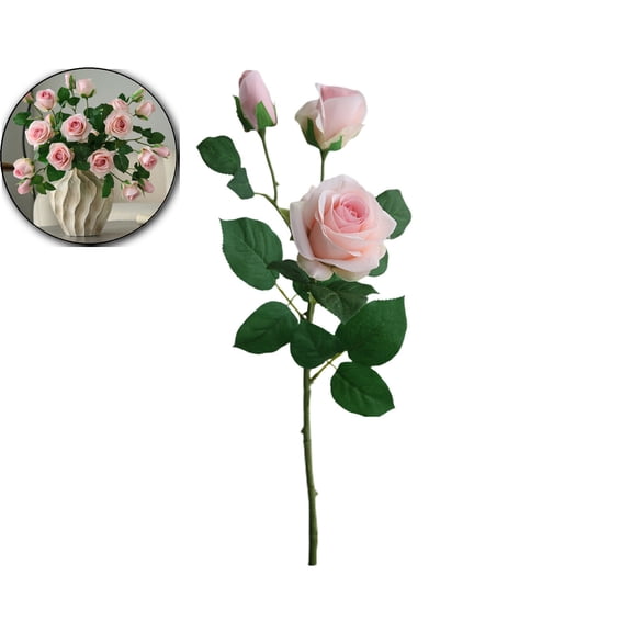 Real Touch Flower, 21.65" Peonies Artificial Flower with Stems, Fake Roses Flower with Long Stems for Bridal Bouquets Table Centerpiece Home Vase Decor