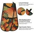 thumbnail image 2 of Yayeee Double Oven Mitt Kitchen Heat Resistant Baking 35" x7" Quilted Glove, Colorful Leaves, 2 of 6