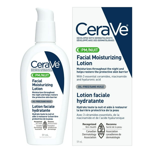 CeraVe Facial Moisturizing Lotion PM 4本 CeraVe PM Facial Moisturizing Lotion, Nighttime Face Moisturizer