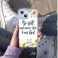 thumbnail image 5 of Be Still and Know ,Bible Quote Case for iPhone 13 Mini ,Aesthetic Art Design Pattern TPU Shock Proof Cover Case, 5 of 5