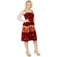 thumbnail image 4 of HAPPY BAY Women's Beach Summer Halloween Costumes Party Caribbean Pirate Mini Smocked Dress Flowy Elastic Tube Top Sundress for Women One Size Skull Crossbones, Blood Red, 4 of 4