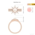 thumbnail image 6 of Angara Starburst Freshwater Cultured Pearl and Diamond Gemini Stackable Ring in 14K Rose Gold for Women | June Birthstone Jewelry for Her, 6 of 8