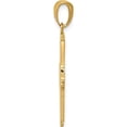 thumbnail image 2 of 14K Yellow Gold Etched Square Cross With Crown Tips Pendant (31 X 23) Made In Peru c4332, 2 of 5