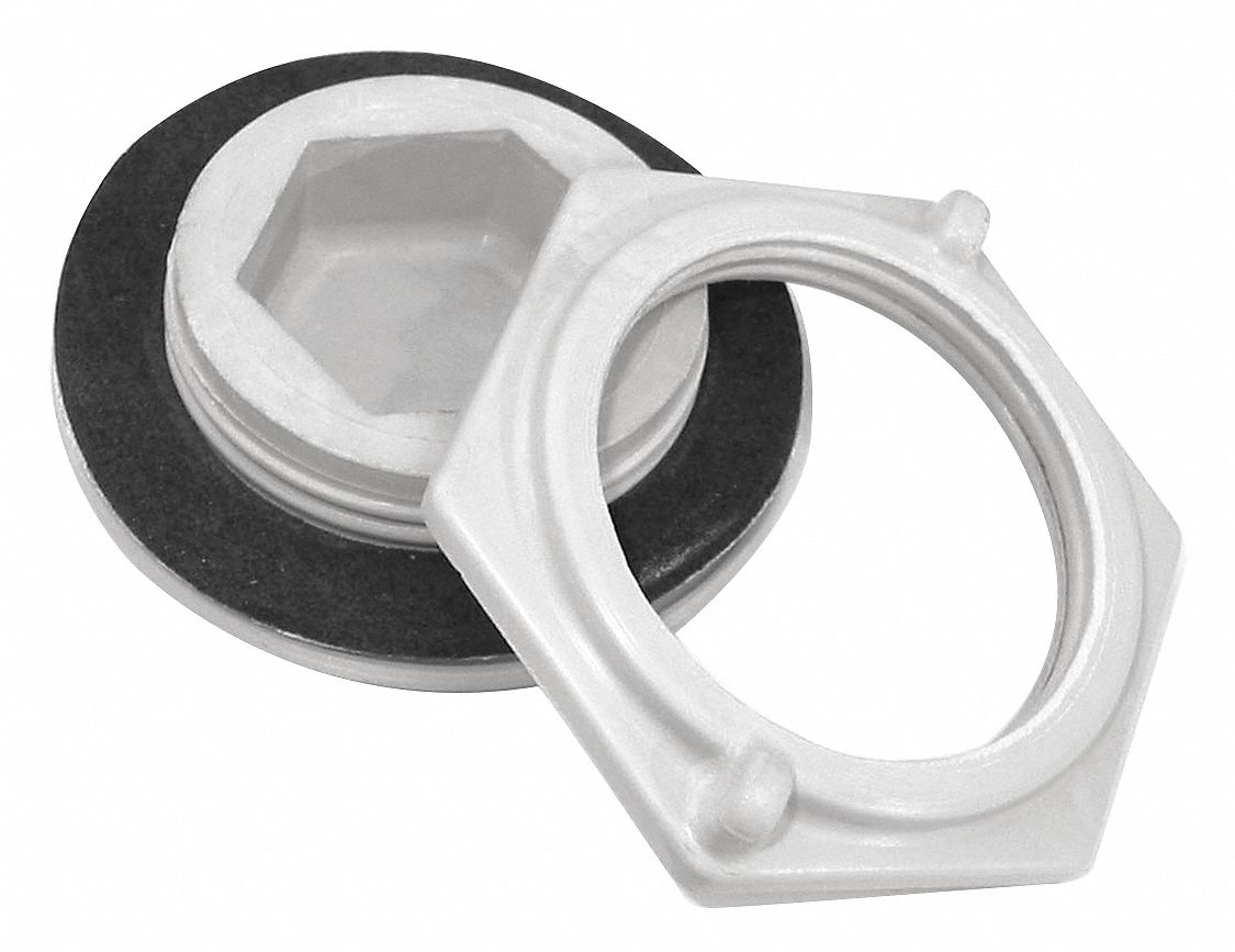 Hubbell Stahlin Hole Plug,Gray,Matte,1.75" Hole Dia. HWFGHP100125WW