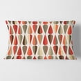 thumbnail image 2 of Designart Retro Abstract Drops IV' Mid-Century Modern Throw Pillow - 12x20, 2 of 2