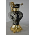 thumbnail image 6 of Black and Silver Rounded Hydria Resin Vase Size: 11" x 8" x 18"H, 6 of 11