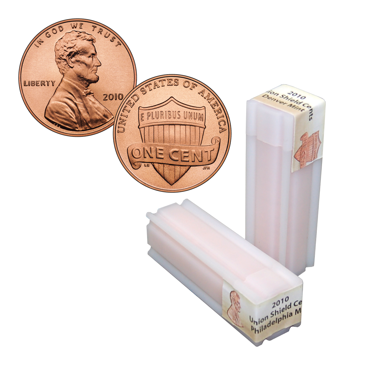 Bu Incon 2010 BU Lincoln Pennies Uncirculated 2 Rolls P&D - Walmart.com