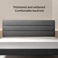 thumbnail image 5 of Queen Size Bed Frame Modern Horizontal Panel Upholstered Low Profile Platform with Tufted Headboard/No Box Spring Needed/No Bed Skirt Needed/Linen Fabric Upholstery, Grey, 5 of 8