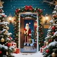 thumbnail image 2 of Christmas Door Cover Banner, Xmas Hanging Banner Holiday Backdrop Merry Christmas Santa Background for Home Holiday Decor 35.4 x 72.8in, 2 of 6