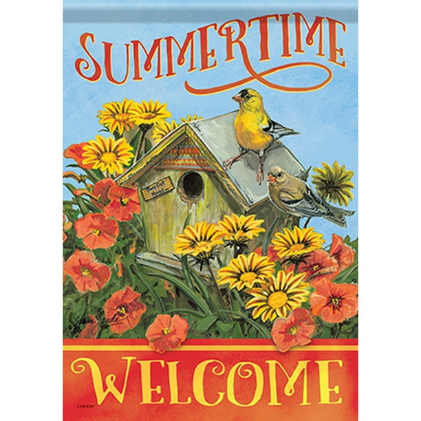 Carson Garden Flag Golden Summertime, Premium Dura Soft Fabric