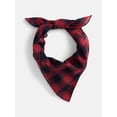 thumbnail image 2 of Holiday Time Woven Buffalo Plaid Bandana, One Size, Red/Black,Cotton, 2 of 4