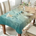 thumbnail image 3 of Coolnut Sarfish on The Summer Beach in Sea Water Rectangle Tablecloth,Dinner Table Cover for Outdoor & Indoor Patio, Picnic, BBQ, Holiday Party 54x54In, 3 of 7