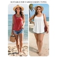 thumbnail image 5 of MOYIKO Women's Summer Tank Tops Pleated Square Neck Loose Fit Casual Flowy Tunic Sleeveless Shirts, 5 of 7