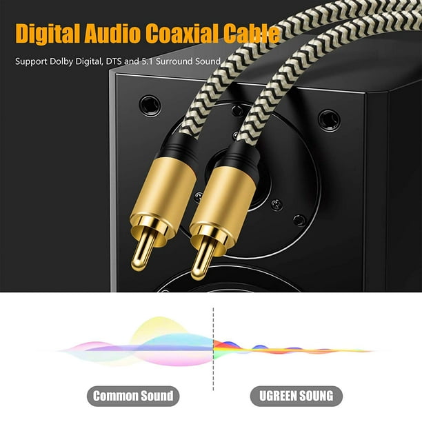 Ugreen câble audio numérique coaxial RCA mâle
